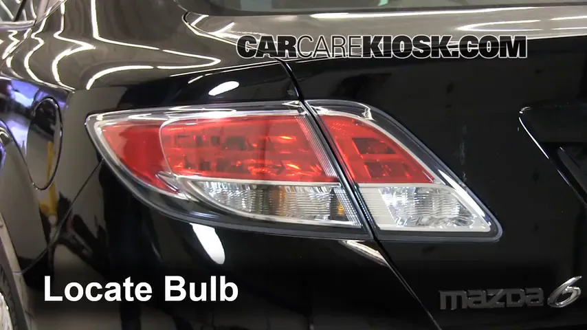 2012 Mazda 6 i 2.5L 4 Cyl. Lights Tail Light (replace bulb)